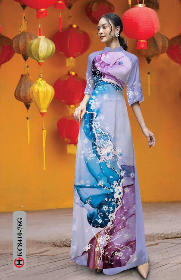 Vải Áo Dài Hoa In 3D Vừa Ra AD KC8410 41 Vải Áo Dài Hoa In 3D Vừa Ra  AD KC8410