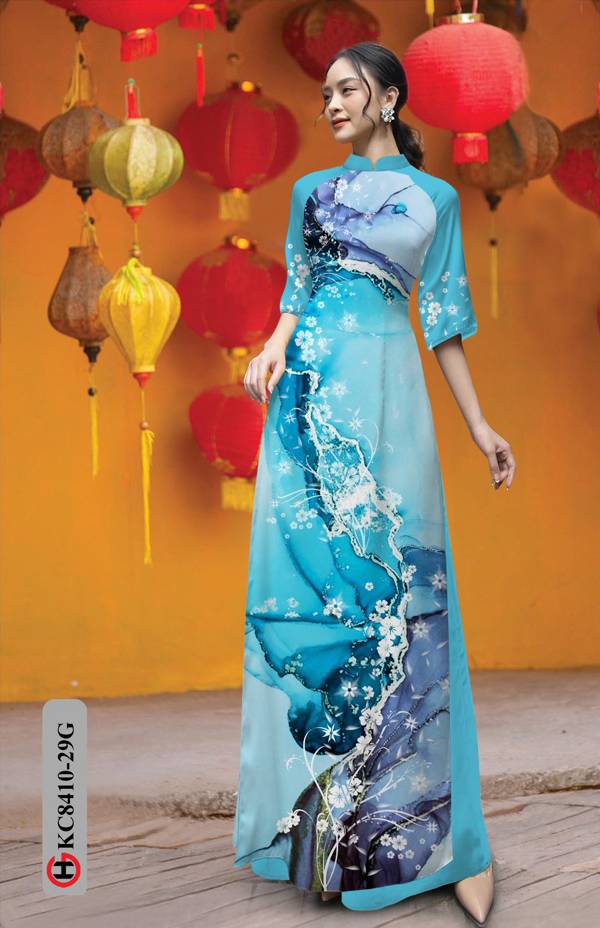Vải Áo Dài Hoa In 3D Vừa Ra AD KC8410 48 Vải Áo Dài Hoa In 3D Vừa Ra  AD KC8410