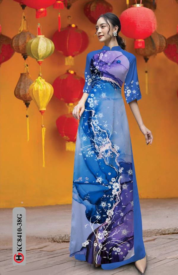 Vải Áo Dài Hoa In 3D Vừa Ra AD KC8410 49 Vải Áo Dài Hoa In 3D Vừa Ra  AD KC8410