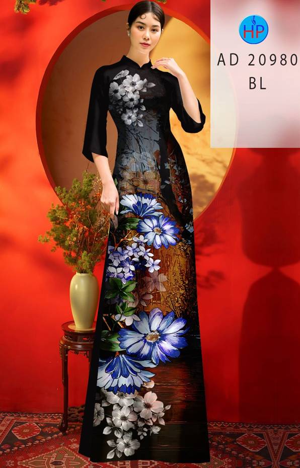 Vải Áo Dài Hoa Cúc Thiết Kế 2021 AD 20980