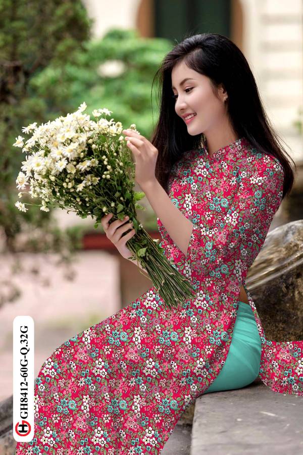 Vải Áo Dài Hoa Nhí Mới Ra AD GH8421