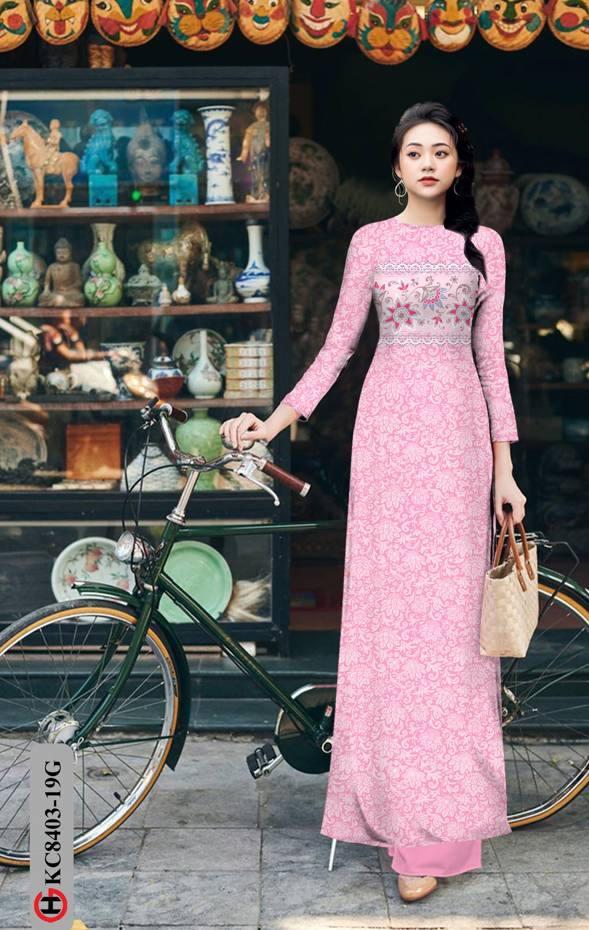 Vải Áo Dài Hoa Đều Độc Đáo AD KC8403