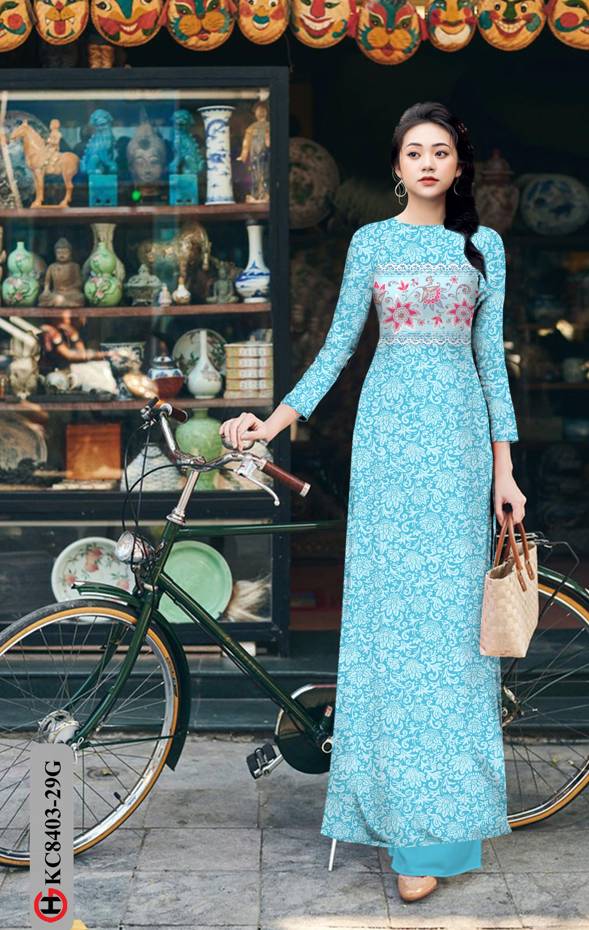 Vải Áo Dài Hoa Đều Độc Đáo AD KC8403