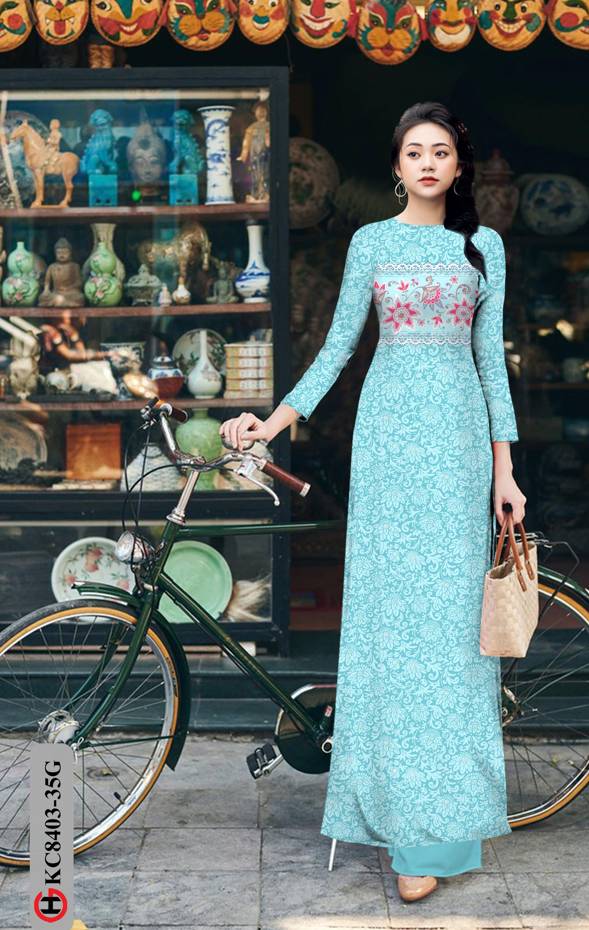 Vải Áo Dài Hoa Đều Độc Đáo AD KC8403