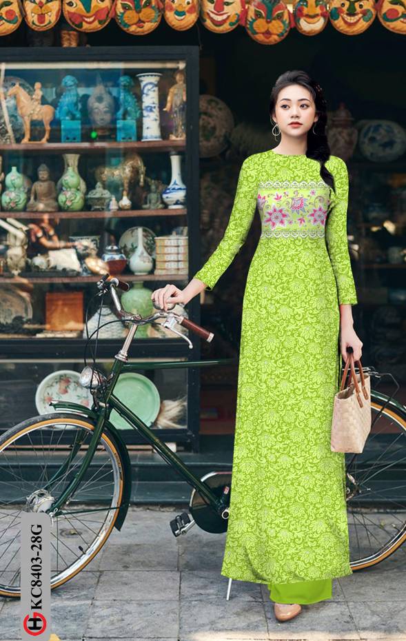 Vải Áo Dài Hoa Đều Độc Đáo AD KC8403