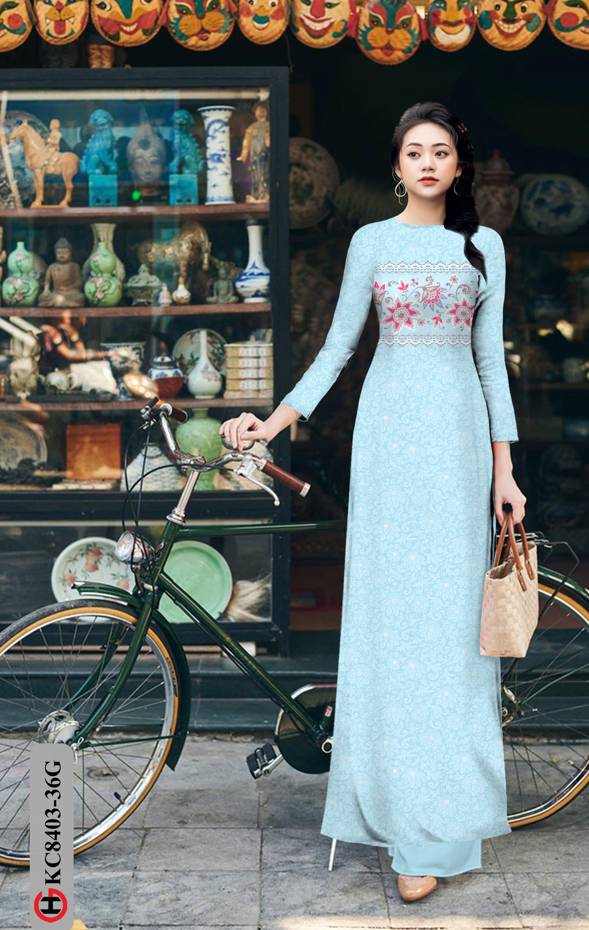 Vải Áo Dài Hoa Đều Độc Đáo AD KC8403