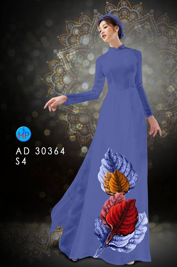 Vải Áo Dài In Hình Lá Thiết Kế 2021 AD 30364