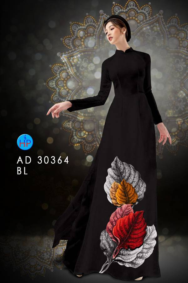 Vải Áo Dài In Hình Lá Thiết Kế 2021 AD 30364