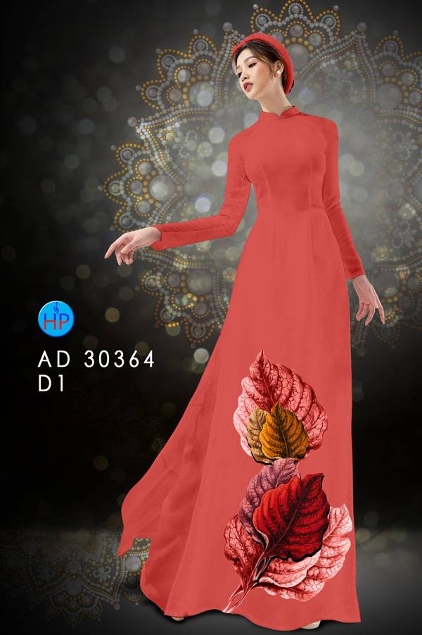 Vải Áo Dài In Hình Lá Thiết Kế 2021 AD 30364