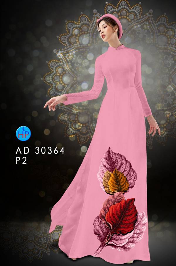 Vải Áo Dài In Hình Lá Thiết Kế 2021 AD 30364