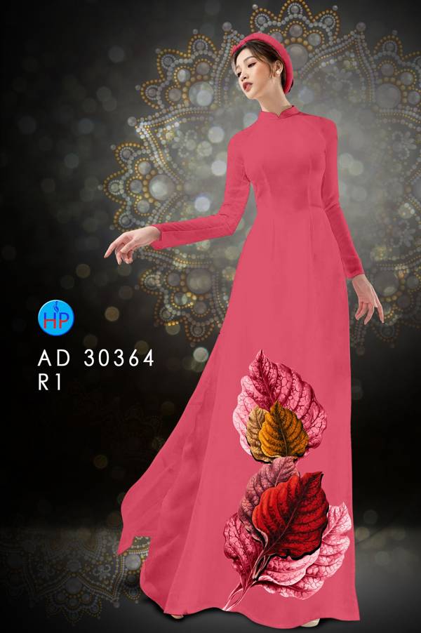 Vải Áo Dài In Hình Lá Thiết Kế 2021 AD 30364