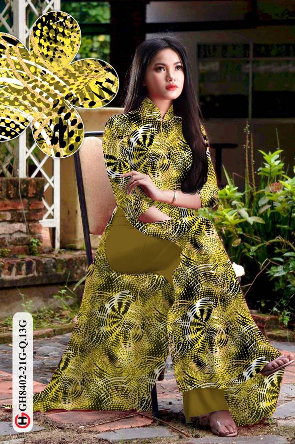 Vải Áo Dài Hoa Văn Thiết Kế 2021 AD GH8402 32 Vải Áo Dài Hoa Văn Thiết Kế 2021 AD GH8402