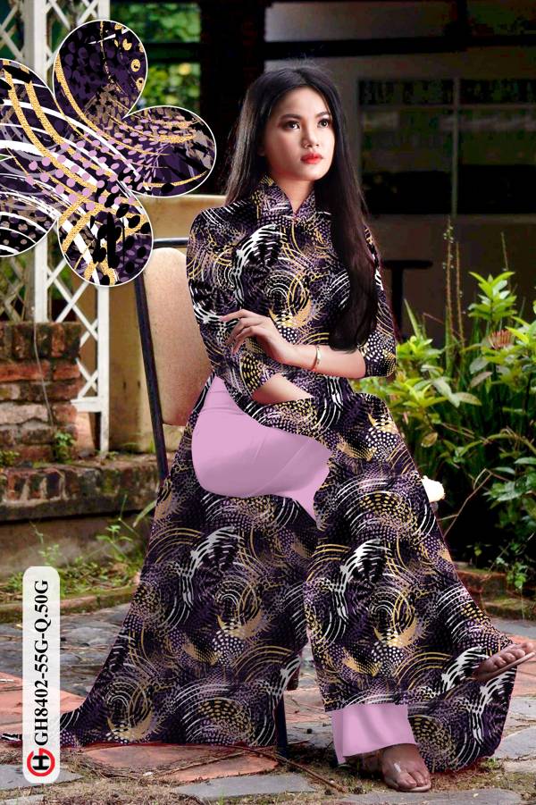 Vải Áo Dài Hoa Văn Thiết Kế 2021 AD GH8402 37 Vải Áo Dài Hoa Văn Thiết Kế 2021 AD GH8402