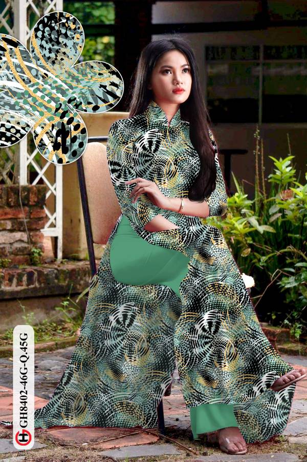 Vải Áo Dài Hoa Văn Thiết Kế 2021 AD GH8402 38 Vải Áo Dài Hoa Văn Thiết Kế 2021 AD GH8402