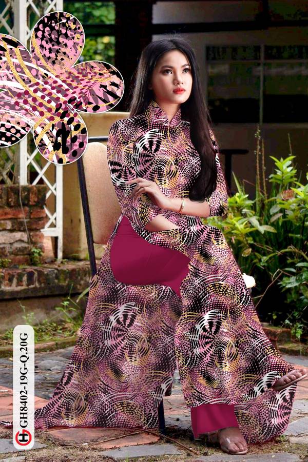 Vải Áo Dài Hoa Văn Thiết Kế 2021 AD GH8402 41 Vải Áo Dài Hoa Văn Thiết Kế 2021 AD GH8402