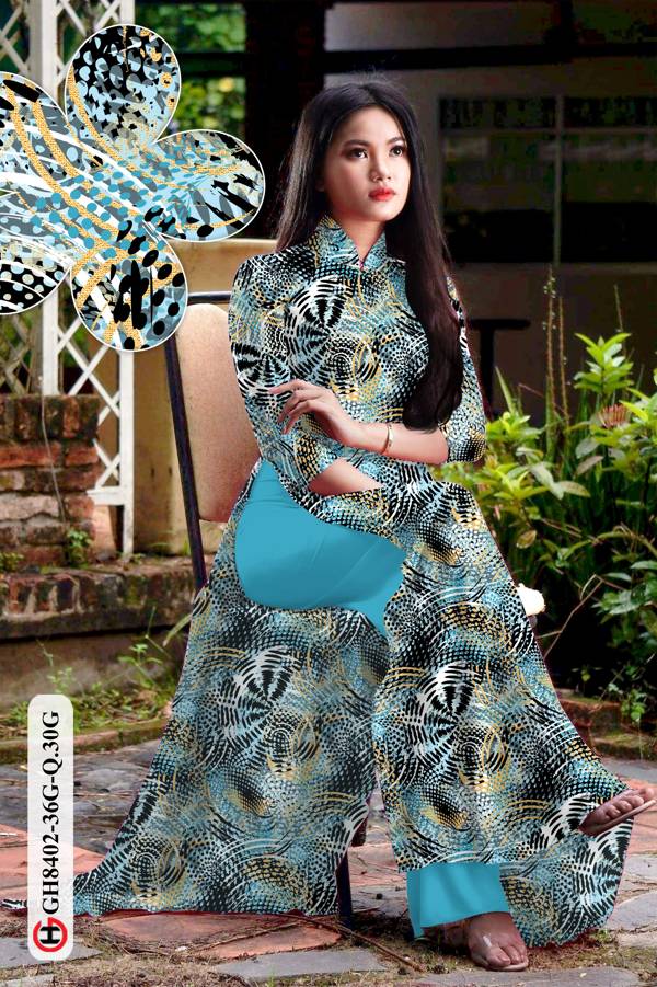 Vải Áo Dài Hoa Văn Thiết Kế 2021 AD GH8402 40 Vải Áo Dài Hoa Văn Thiết Kế 2021 AD GH8402