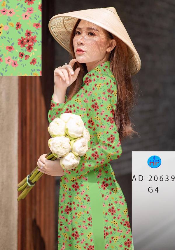 Vải Áo Dài Hoa Nhí Vừa Ra  AD 20639