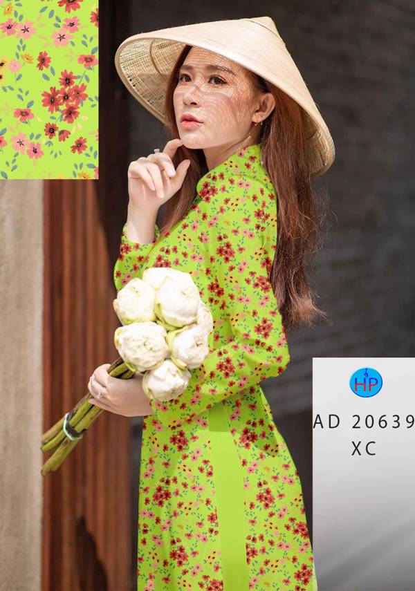 Vải Áo Dài Hoa Nhí Vừa Ra  AD 20639