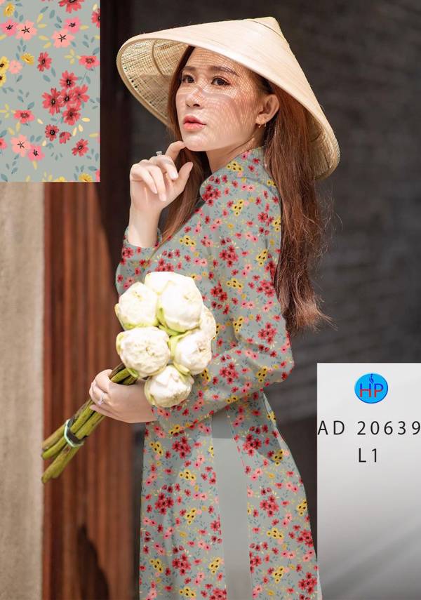 Vải Áo Dài Hoa Nhí Vừa Ra  AD 20639