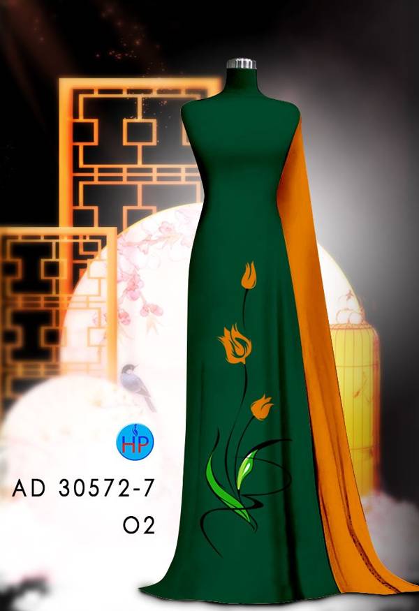 Vải Áo Dài Hoa In 3D Kiểu Mới AD 30572 67 Vải Áo Dài Hoa In 3D Kiểu Mới AD 30572