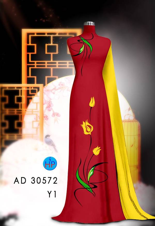Vải Áo Dài Hoa In 3D Kiểu Mới AD 30572 80 Vải Áo Dài Hoa In 3D Kiểu Mới AD 30572