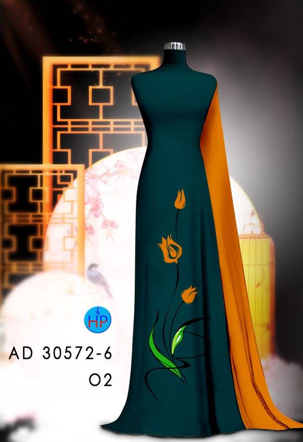 Vải Áo Dài Hoa In 3D Kiểu Mới AD 30572 95 Vải Áo Dài Hoa In 3D Kiểu Mới AD 30572