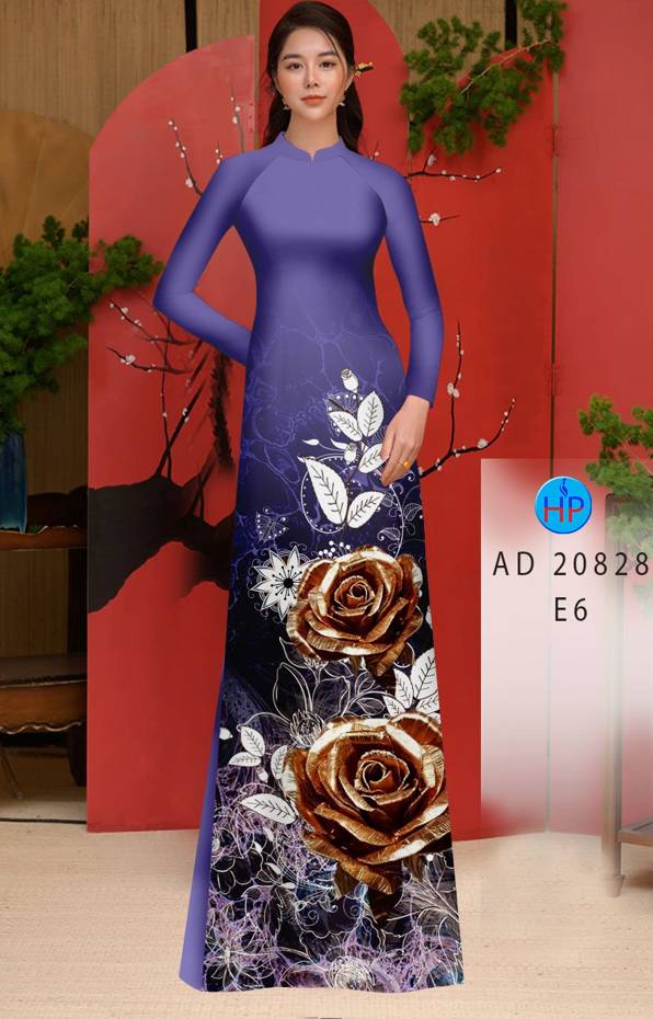 Vải Áo Dài Hoa Hồng Vừa Ra  AD 20828