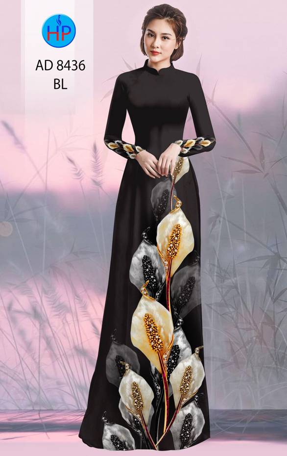 Vải Áo Dài Hoa Hồng Môn Độc Đáo AD 8436