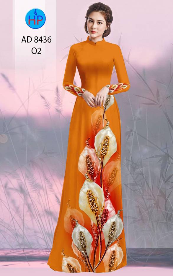 Vải Áo Dài Hoa Hồng Môn Độc Đáo AD 8436