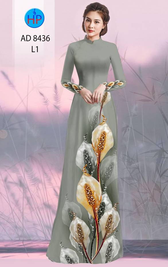 Vải Áo Dài Hoa Hồng Môn Độc Đáo AD 8436