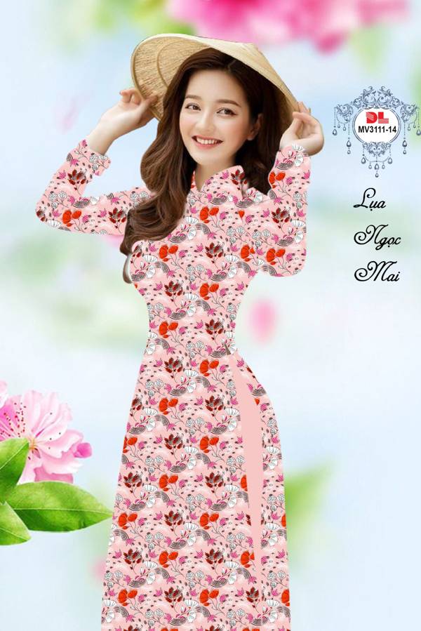 Vải Áo Dài Hoa In 3D Vừa Ra AD MV3111 45 Vải Áo Dài Hoa In 3D Vừa Ra  AD MV3111