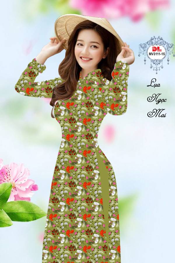 Vải Áo Dài Hoa In 3D Vừa Ra AD MV3111 46 Vải Áo Dài Hoa In 3D Vừa Ra  AD MV3111