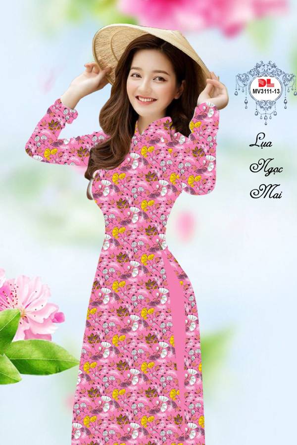 Vải Áo Dài Hoa In 3D Vừa Ra AD MV3111 44 Vải Áo Dài Hoa In 3D Vừa Ra  AD MV3111