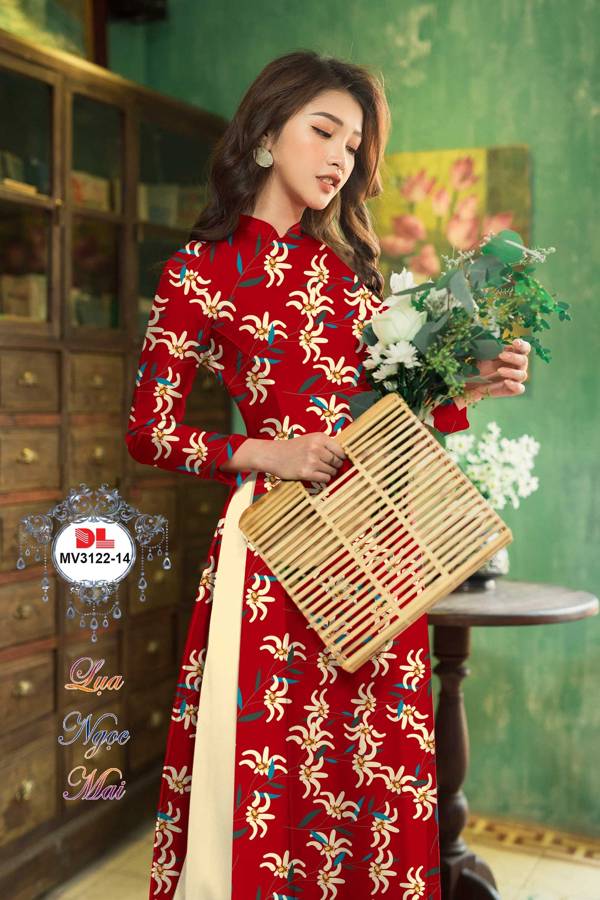 Vải Áo Dài Hoa Đều Thiết Kế 2021 AD MV3122 48 Vải Áo Dài Hoa Đều Thiết Kế 2021 AD MV3122