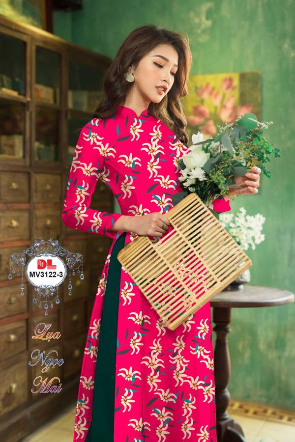 Vải Áo Dài Hoa Đều Thiết Kế 2021 AD MV3122 56 Vải Áo Dài Hoa Đều Thiết Kế 2021 AD MV3122