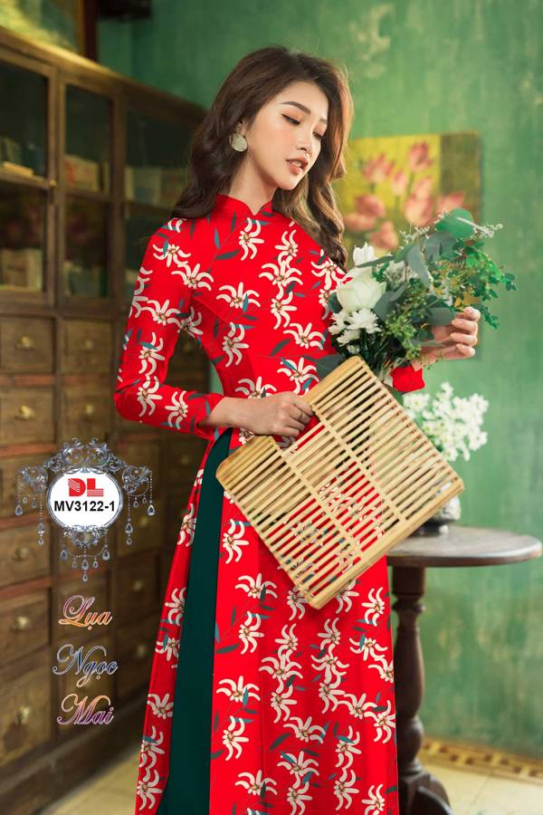Vải Áo Dài Hoa Đều Thiết Kế 2021 AD MV3122 54 Vải Áo Dài Hoa Đều Thiết Kế 2021 AD MV3122