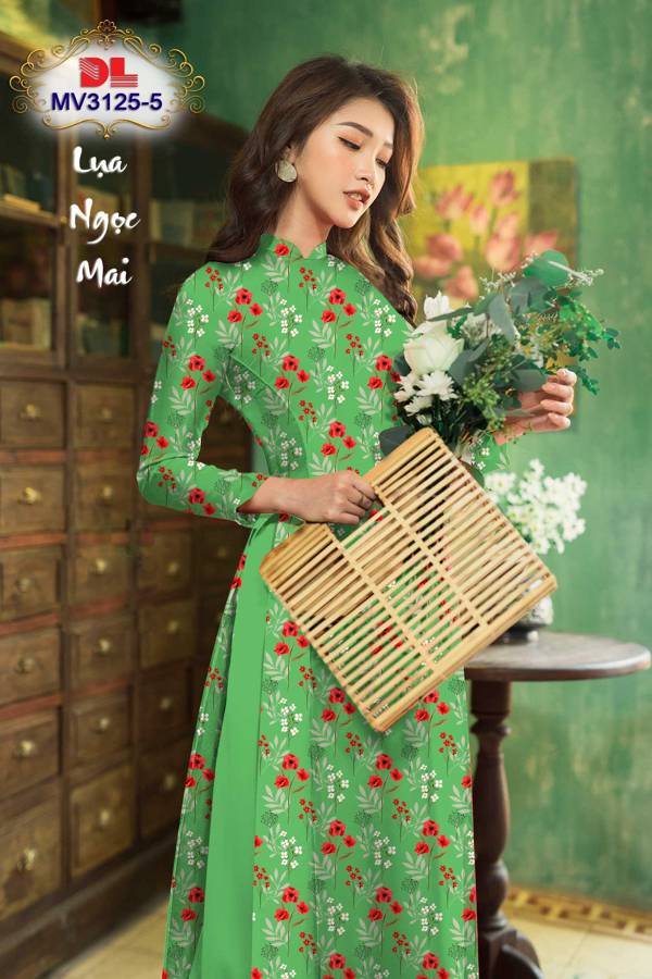 Vải Áo Dài Hoa Đều Mới Ra AD MV3125