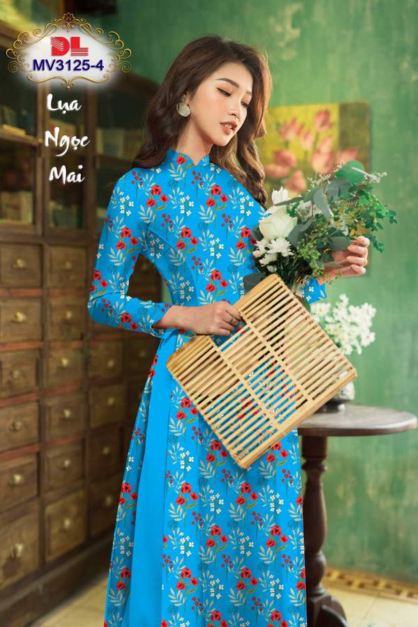 Vải Áo Dài Hoa Đều Mới Ra AD MV3125