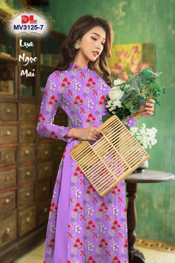 Vải Áo Dài Hoa Đều Mới Ra AD MV3125