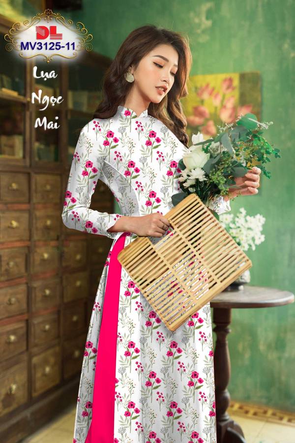 Vải Áo Dài Hoa Đều Mới Ra AD MV3125