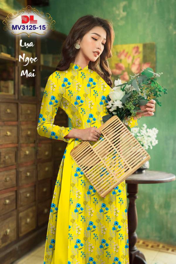Vải Áo Dài Hoa Đều Mới Ra AD MV3125