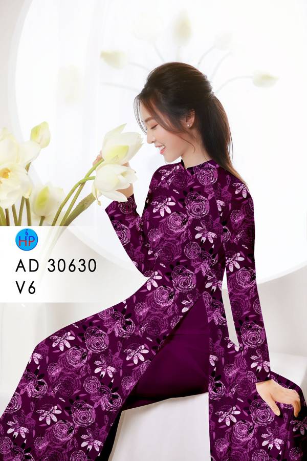 Vải Áo Dài Hoa Đều Thiết Kế 2021 AD 30630
