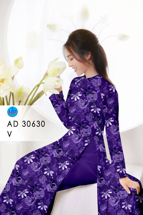 Vải Áo Dài Hoa Đều Thiết Kế 2021 AD 30630