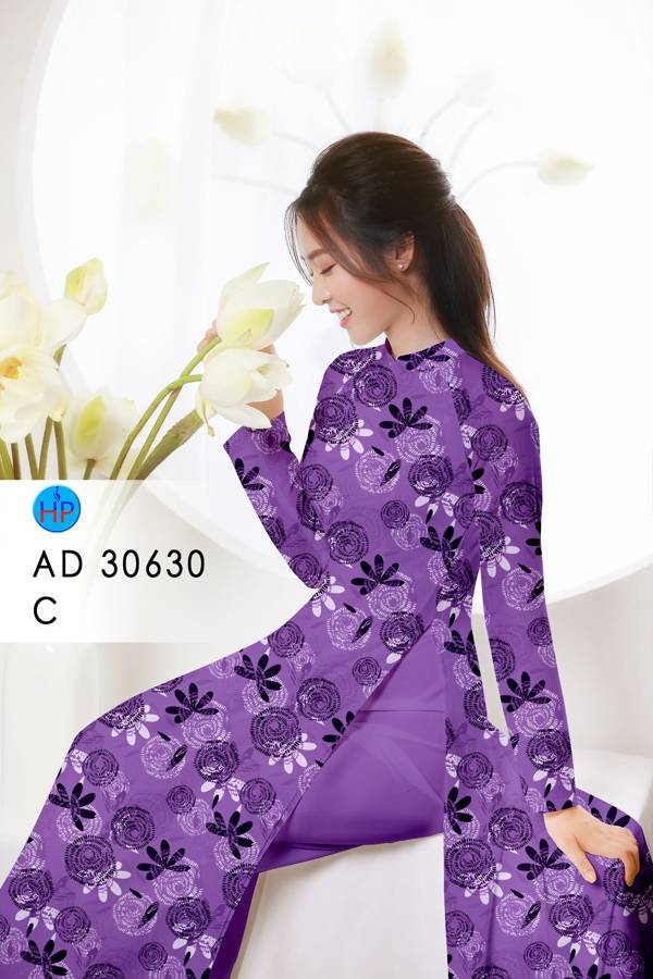 Vải Áo Dài Hoa Đều Thiết Kế 2021 AD 30630