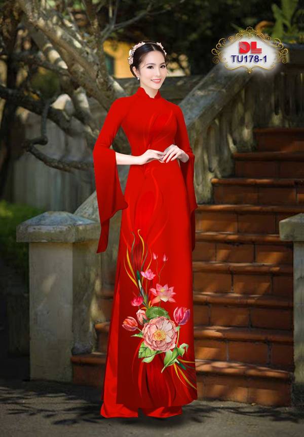 Vải Áo Dài Hoa Sen Mới Ra AD TU178 24 Vải Áo Dài Hoa Sen Mới Ra AD TU178