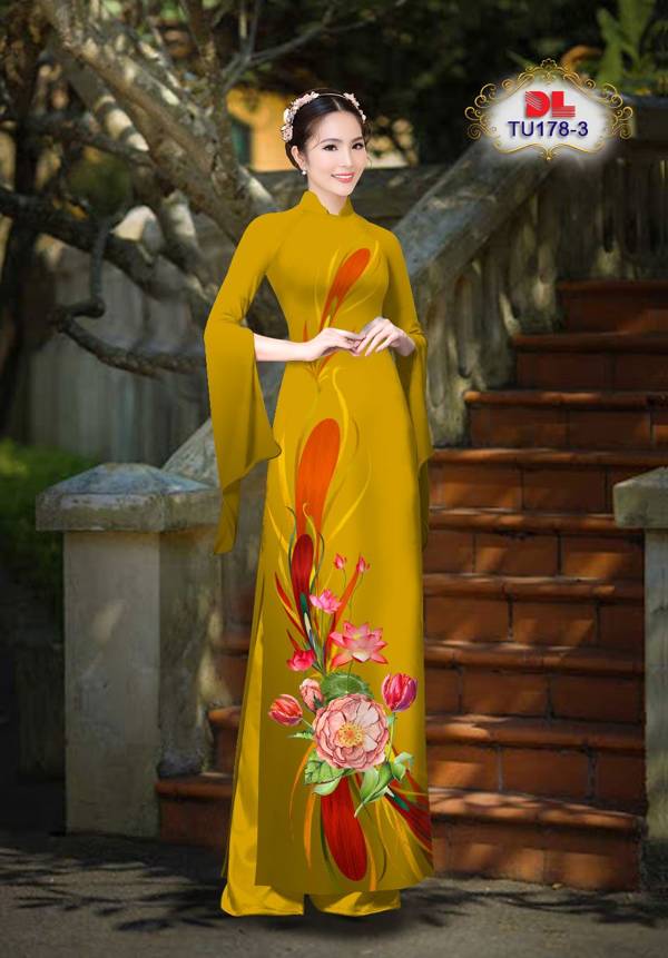 Vải Áo Dài Hoa Sen Mới Ra AD TU178 26 Vải Áo Dài Hoa Sen Mới Ra AD TU178