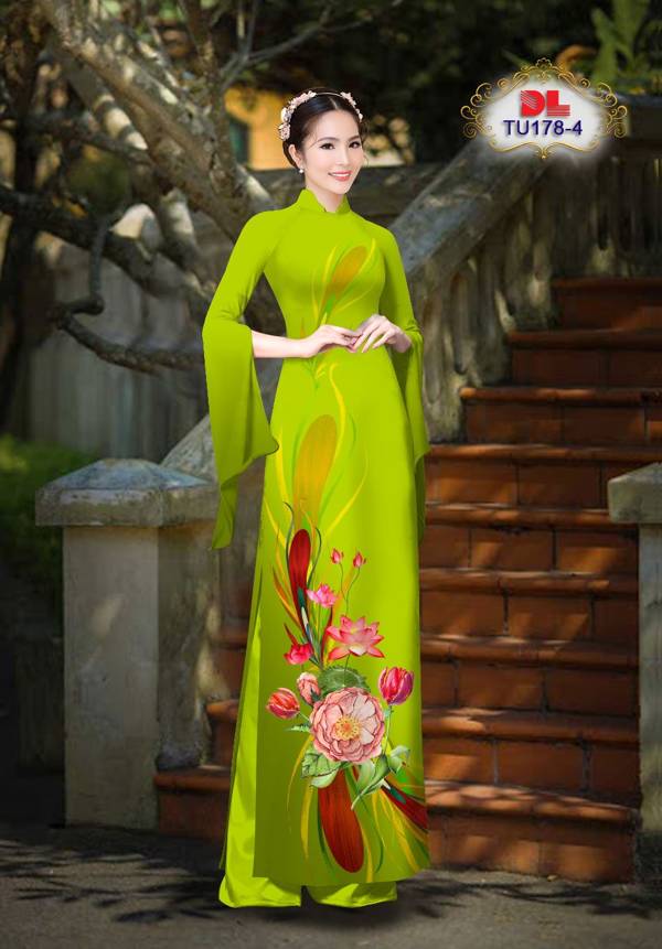 Vải Áo Dài Hoa Sen Mới Ra AD TU178 27 Vải Áo Dài Hoa Sen Mới Ra AD TU178