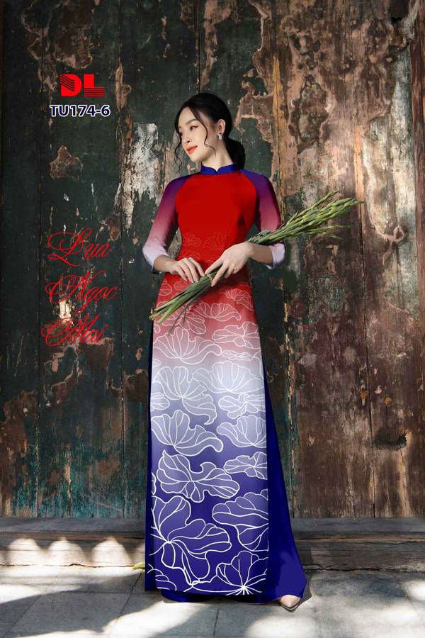 Vải Áo Dài Hình Lá Sen Vừa Ra AD TU174 29 Vải Áo Dài Hình Lá Sen Vừa Ra AD TU174