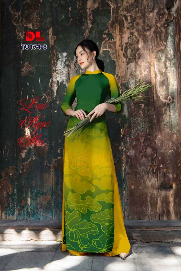 Vải Áo Dài Hình Lá Sen Vừa Ra AD TU174 31 Vải Áo Dài Hình Lá Sen Vừa Ra AD TU174