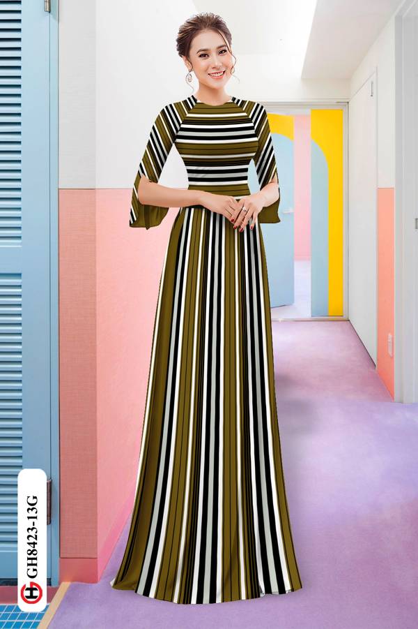 Vải Áo Dài Hoa Văn Sọc Thiết Kế 2021 AD GH8423 43 Vải Áo Dài Hoa Văn Sọc Thiết Kế 2021 AD GH8423